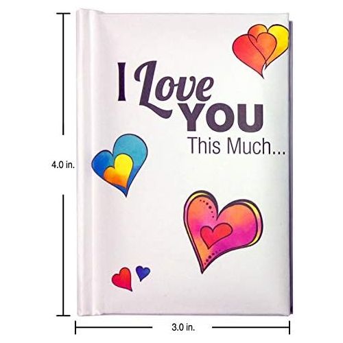  Blue Mountain Arts Little Keepsake BookI Love You This Much 4 x 3 in. Sentimental Pocket-Sized Gift BookPerfect Anniversary, Valentines Day, or “Just Because I Love You” Gift for