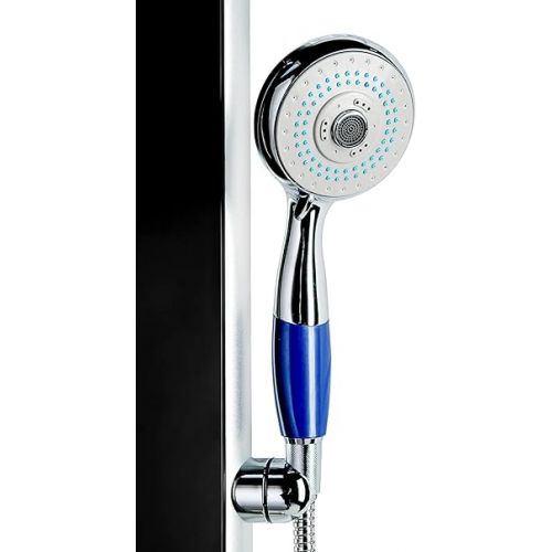  Blue Ocean ™ 52” Aluminum SPA392B Black Shower Panel Column Tower with Rainfall Shower Head, 8 Multi-functional Nozzles