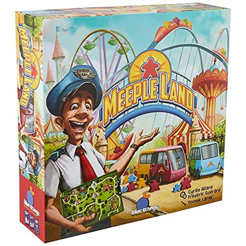  Blue Orange Meeple Land Board Game- Family or Adult Strategy Board Game for 2 to 4 Players. Recommended for Ages 10 & Up