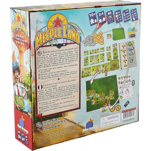  Blue Orange Meeple Land Board Game- Family or Adult Strategy Board Game for 2 to 4 Players. Recommended for Ages 10 & Up