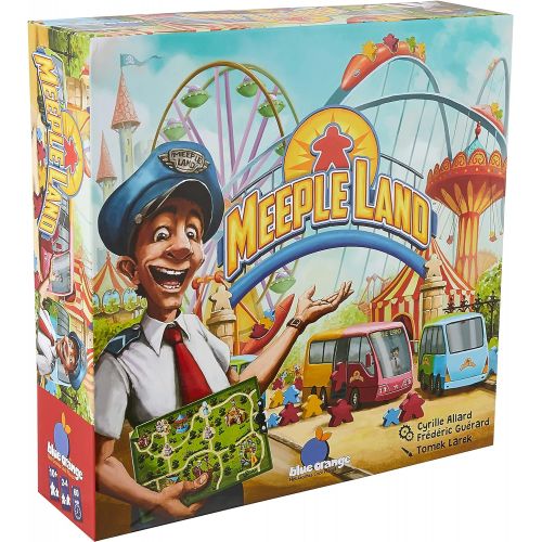  Blue Orange Meeple Land Board Game- Family or Adult Strategy Board Game for 2 to 4 Players. Recommended for Ages 10 & Up