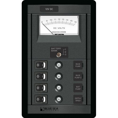  Blue Sea Systems 4 Position Switch CLB + Meter Vertical