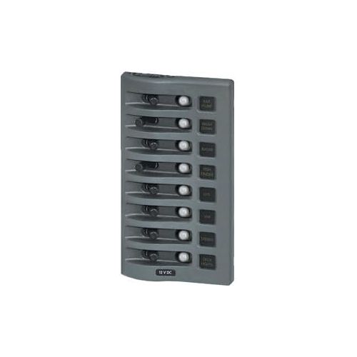  Blue Sea Systems 4378 Weatherdeck Water Resistant Circuit Breaker Panel - 8 Position - Grey