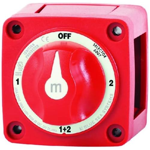  Blue Sea Systems BLUE SEA BATTERY SWITCH MINI SELCTOR Features Make-Before-Break Design Rated For 300 Amps