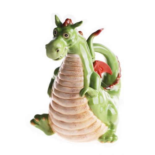  Blue Sky Ceramic Dragon Teapot, Green