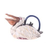 Blue Sky Ceramic Pelican Teapot, 11 x 5.5 x 6.5