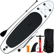 Portable Inflatable Stand Up Paddle Board Kit with Pump, Backpack, Coil Leash, and Repair Kit, SUP 350 Pound Limit, 11 Feet by 34 Inches