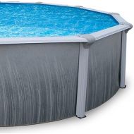 Blue Wave Martinique 15-Feet Round 52-Inch Deep 7-Inch Top Rail Metal Wall Swimming Pool Package