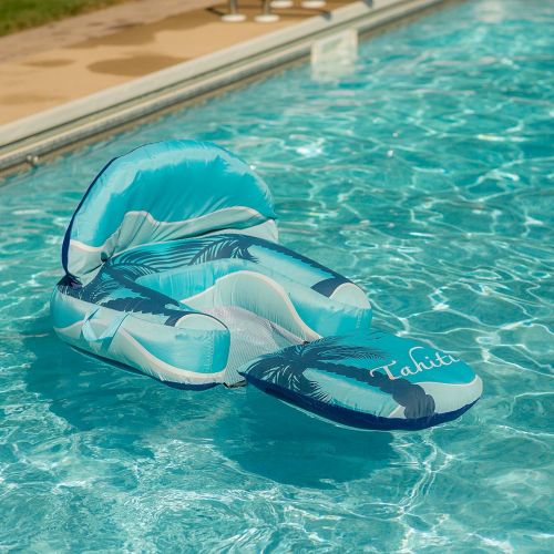  Blue Wave Drift + Escape Inflatable Pool Lounger, Blue