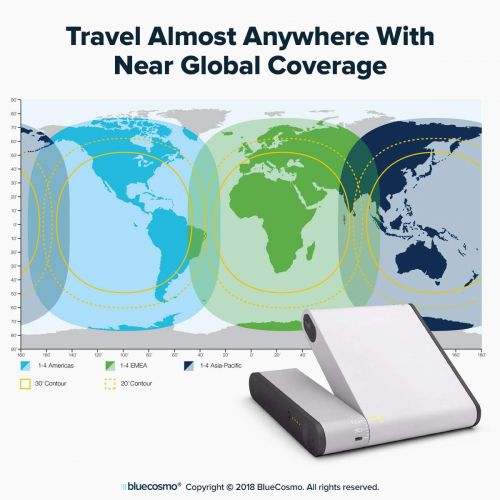  BlueCosmo Wideye iSavi IsatHub Portable Satellite WiFi Hotspot - Global Internet Data, Voice, and Text Messaging Terminal for Inmarsat IsatHub Satellite Service