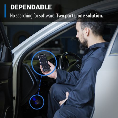  Lemur Vehicle Monitors BlueDriver Bluetooth Professional OBDII Scan Tool for iPhone, iPad & Android