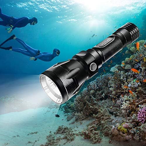  BlueFire Tauchen Taschenlampe, 1200LM XM-L2 LED Tauchlampe, Professionelle Helle Wasserdicht Sicherheit Unterwasser Lampe mit Handschlaufe