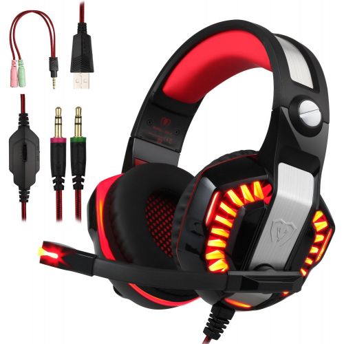  [아마존 핫딜]  [아마존핫딜]BlueFire Professional Stereo Gaming Headset for PS4, Xbox One Headphones with Mic and LED Lights for Playstation 4, Xbox One, PC (Blue)