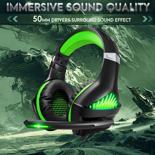  BlueFire Upgraded Professional PS4 Gaming Headset 3.5mm Wired Bass Stereo Noise Isolation Gaming Headphone with Mic and LED Lights for Playstation 4, PS5, Xbox one, Laptop, PC (Lig