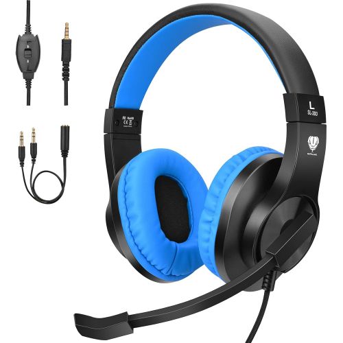  [아마존베스트]BlueFire 3.5mm PS4 Gaming Headset Bass Stereo Over-Ear Gaming Headphone with Microphone and Volume Control Compatible with PS4, New Xbox One, Xbox One S, Xbox One X, Nintendo Switc