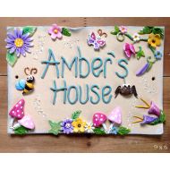 BlueFishStudiosShop Childrens personalised Playhouse Sign - Spider Design