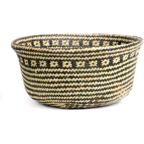  BlueMake Woven Seagrass Belly Basket for Storage Plant Pot Basket，Laundry, Picnic，Decorative Living ，Laundry Room& Bedroom (Small，Cross Pattern)