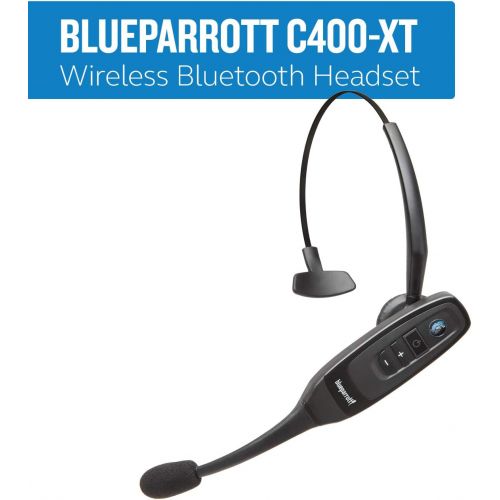  BlueParrott C400-XT Voice-Controlled Bluetooth Headset  Industry Leading Sound with Long Wireless Range, Noise-Cancelling, Extreme Comfort and Up to 24 Hours of Talk Time