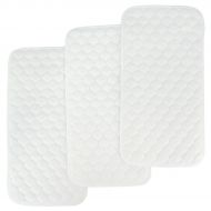 BlueSnail Bamboo Quilted Thicker Longer Waterproof Changing Pad Liners for Babies 3 Count (White Gourd...