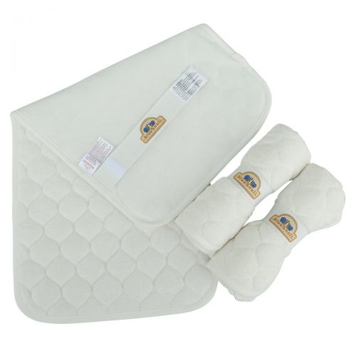  BlueSnail Bamboo Quilted Thicker Longer Waterproof Changing Pad Liners for Babies 3 Count (White Gourd...