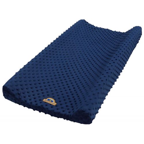  [아마존베스트]BlueSnail Ultra Soft Minky Dot Changing Pad Cover (Navy)