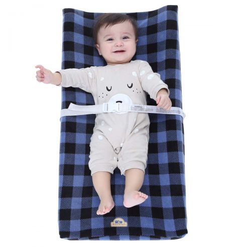  [아마존베스트]BlueSnail Plush Super Soft and Comfy Changing Pad Cover Change Table Cradle Bassinet Sheets for Baby 2-Pack (Navy Plaid)