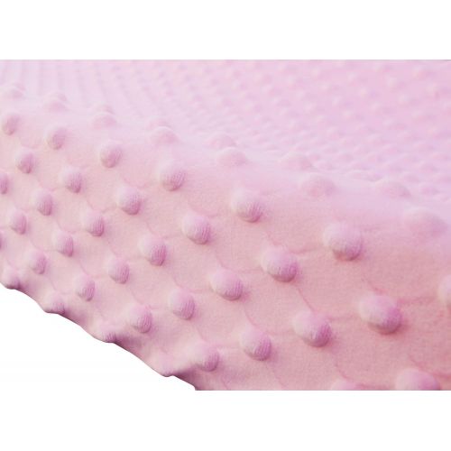  BlueSnail Ultra Soft Minky Dot Chaning Pad Cover 2 Pack (Gray+Pink, 2 Pack)