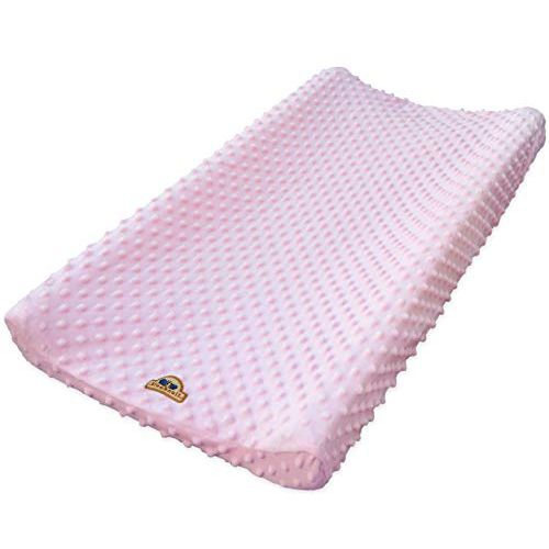  BlueSnail Ultra Soft Minky Dot Changing Pad Cover (Pink,one Size)