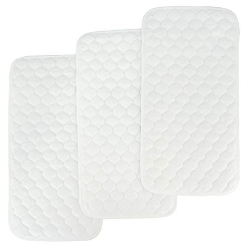  Bamboo Quilted Thicker Longer Waterproof Changing Pad Liners for Babies 3 Count by BlueSnail