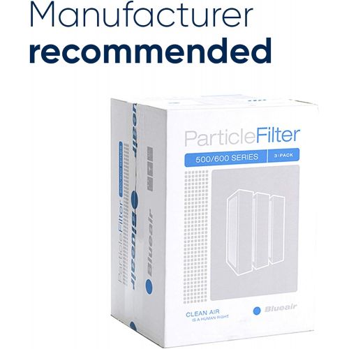  [아마존베스트]Blueair 501FILT/3PK Classic Replacement Filter, 500/600 Series Genuine Particle Filter, Pollen, Dust, Removal 501, 503, 510, 550E, 555EB, 601, 603, 650E, 505, 605