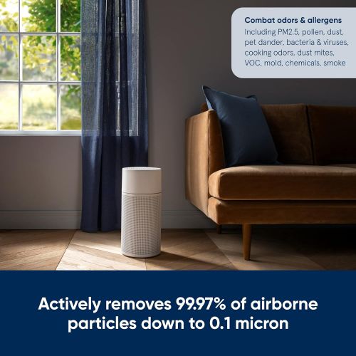  BLUEAIR Air Purifier for Home Allergies Pet Dander Viruses in Small Rooms, 3 Stage Filtration, Removes 99.97% Pollen Dust Mold Viruses, Blue 411+ with Washable Pre-filter