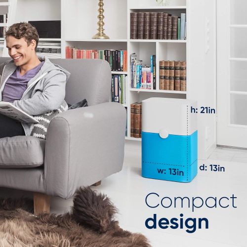  Blueair Blue Pure 211+ Air Purifier (2 pack) 3 Stage with Two Washable Pre-Filters, Particle, Carbon Filter, Captures Allergens, Odors, Smoke, Mold, Dust, Germs, Pets, Smokers, Lar