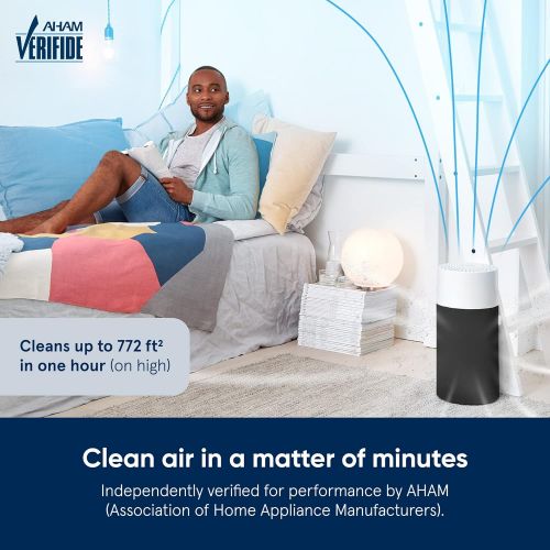 BLUEAIR Air Purifier for Home Allergies Pet Dander in Small Rooms, 3 Stage Filtration, Removes 99.97% Pollen Dust Smoke Mold Viruses, 411 with 2 Washable Pre-filters