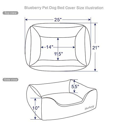  Blueberry Pet Heavy Duty Pet Bed or Bed Cover, Removable & Washable Cover w/YKK Zippers, Shop a Whole Bed with Cover for Change