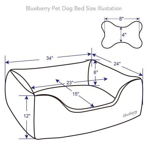  Blueberry Pet Heavy Duty Pet Bed or Bed Cover, Removable & Washable Cover w/YKK Zippers, Shop a Whole Bed with Cover for Change