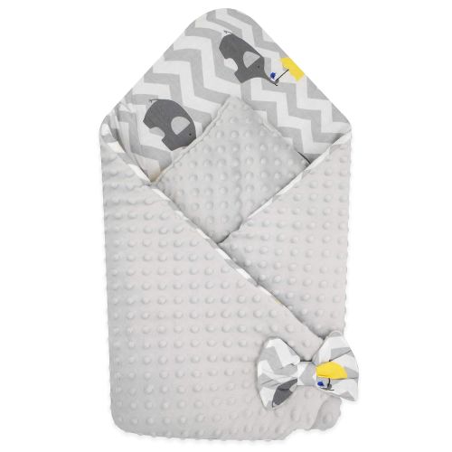  BlueberryShop Minky Fleece Baby Swaddle Wrap Car Seat Blanket | Two-Sided Sleeping Bag for Newborns | Intended for Kids Aged 0-3 Months | Perfect as a Baby Shower Gift | 78 x 78 cm