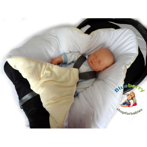  BlueberryShop Hooded Thermo Terry for CAR SEAT Swaddle Wrap Blanket Sleeping Bag for Newborn...