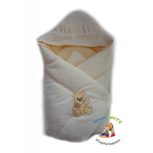  BlueberryShop Hooded Thermo Terry for CAR SEAT Swaddle Wrap Blanket Sleeping Bag for Newborn...