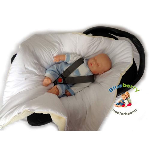  BlueberryShop Hooded Thermo Terry for CAR SEAT Swaddle Wrap Blanket Sleeping Bag for Newborn...