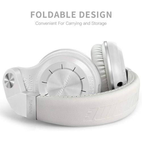  [아마존 핫딜]  [아마존핫딜]Bluedio T2s Bluetooth Headphones On Ear with Mic, 57mm Driver Rotary Folding Wireless Headset, Wired and Wireless Headphones for Cell Phone/TV/PC, 40 Hours Play Time (White)