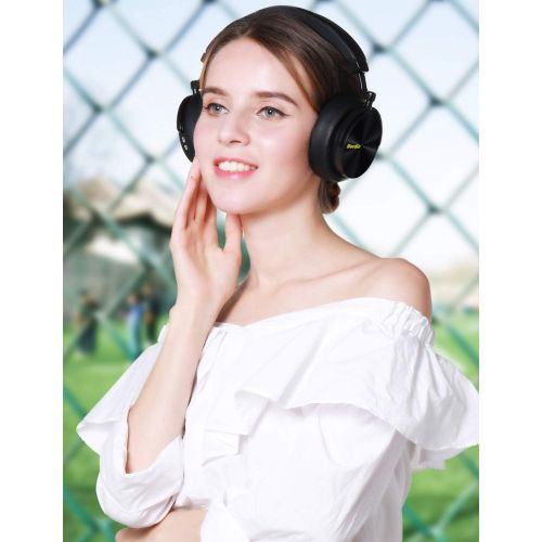  [아마존 핫딜] [아마존핫딜]Bluedio T5 Active Noise Cancelling Headphones Over Ear Wireless Bluetooth Headphones with Mic Portable Stereo Headsets for Cell Phones Travel Work(Black)