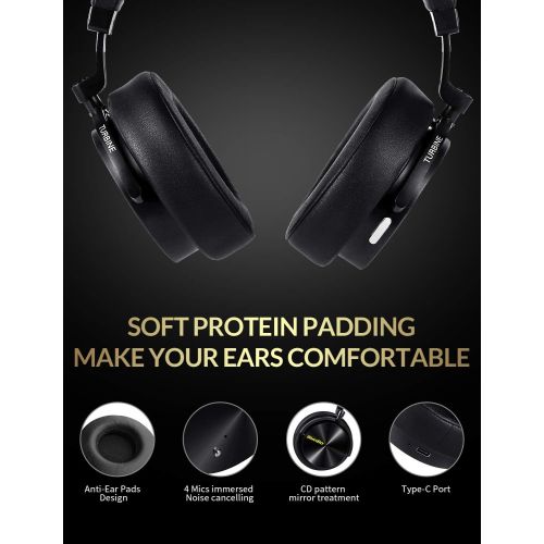  [아마존 핫딜] [아마존핫딜]Bluedio T5 Active Noise Cancelling Headphones Over Ear Wireless Bluetooth Headphones with Mic Portable Stereo Headsets for Cell Phones Travel Work(Black)