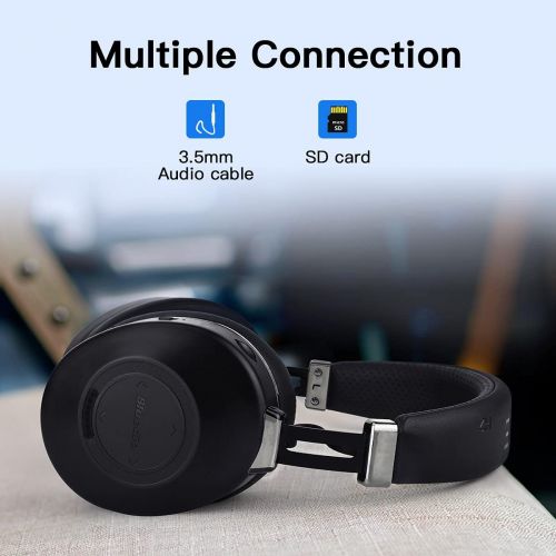  [아마존베스트]Bluedio H2 Bluetooth Headphones Over Ear, Slide Touch Control, 40 Hours Playtime, ANC Headphones with 57 mm HiFi Deep Bass for Phone/PC