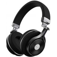 Bluedio T3 Extra Bass Bluetooth Headphones On Ear with Mic, 57mm Driver Folding Wireless Headset, Wired and Wireless Headphones for Cell PhoneTVPC Gift (Black)