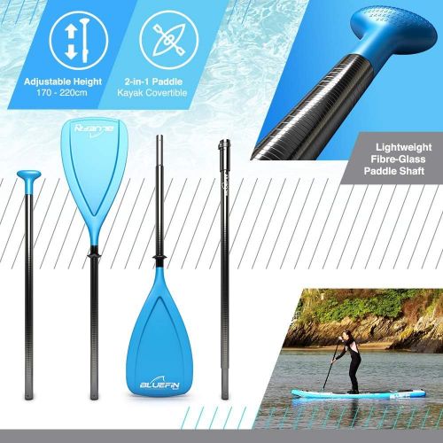  [아마존 핫딜] [아마존핫딜]Bluefin SUP Stand Up Inflatable Paddle Board with Kayak Conversion Kit | Ultimate iSUP Kayak Bundle (10’8”, 12’0” and 150)