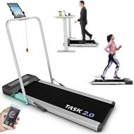 Bluefin Fitness Kick 2.0 | Task 2.0 | Innovative High-Speed Folding Treadmill | Home Walkpad | Joint Protection Tech | Compact Walking | Running Machine | Home Gym Office | Bluetooth | Black