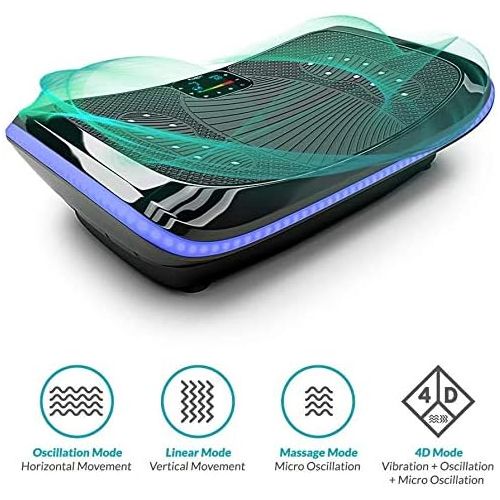  [아마존 핫딜] [아마존핫딜]Bluefin Fitness 4D Triple Motor Vibration Plate | Powerful | Magnetic Therapy Massage | Curved Surface | 4.0 Bluetooth Speakers | Vibration Oscillation & Micro Vibration | 3 Silent