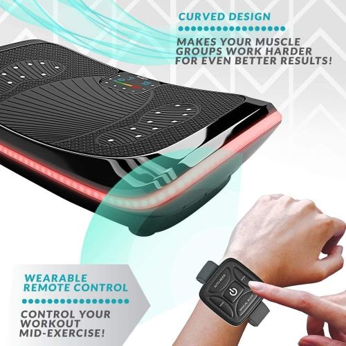  [아마존 핫딜] [아마존핫딜]Bluefin Fitness 4D Triple Motor Vibration Plate | Powerful | Magnetic Therapy Massage | Curved Surface | 4.0 Bluetooth Speakers | Vibration Oscillation & Micro Vibration | 3 Silent