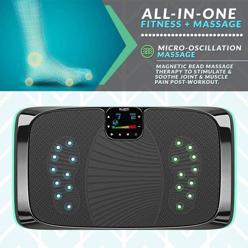  [아마존 핫딜] [아마존핫딜]Bluefin Fitness 4D Triple Motor Vibration Plate | Powerful | Magnetic Therapy Massage | Curved Surface | 4.0 Bluetooth Speakers | Vibration Oscillation & Micro Vibration | 3 Silent