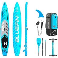 Bluefin SUP Stand Up Inflatable Paddle Board | 14' Sprint Model | Touring/Race Model | Complete with All Accessories